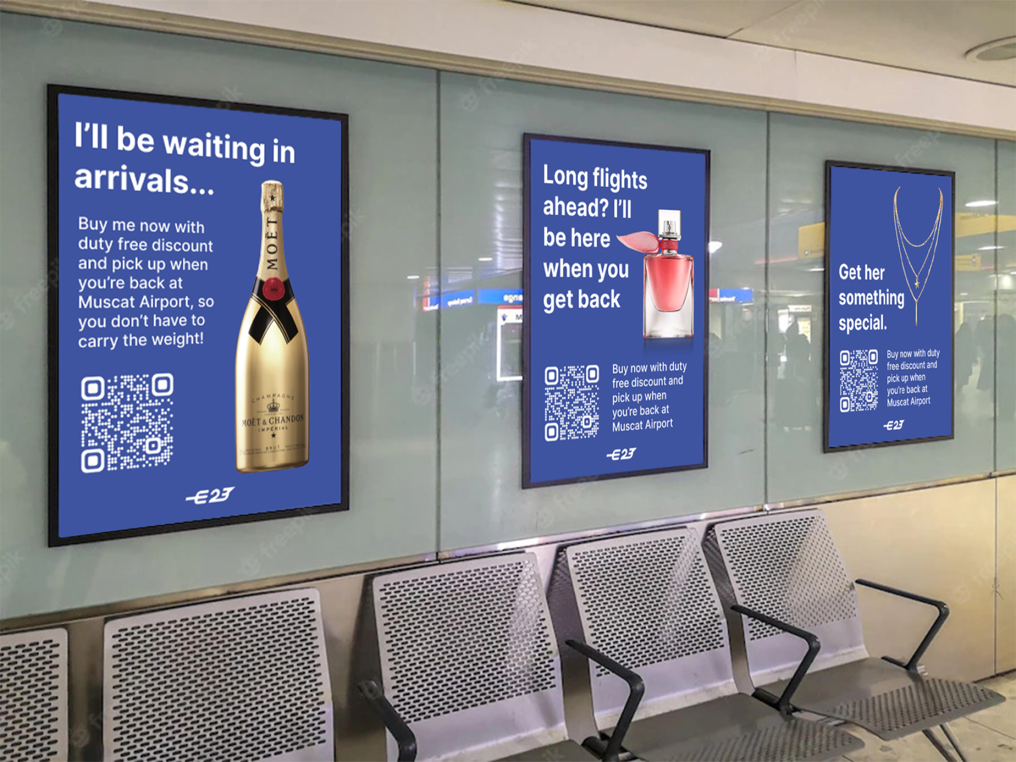 Airport advertising for quick-commerce